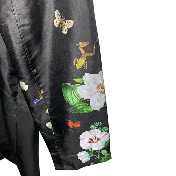 GRAMERCY ATELIER NY Silk Crosby Jacket in Custom Printed Black Butterfly Effect - Picture 8 of 9